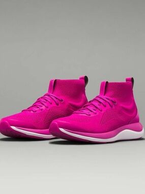 Lululemon Chargefeel Mid Womens Workout Sneaker Sonic Pink Ripened Raspberry 7.5